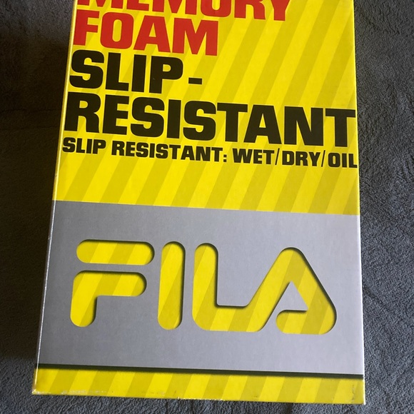 Fila Woman’s Black Slip Resistant Shoes - Picture 2 of 6